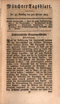 Münchener Tagblatt Samstag 5. Februar 1803