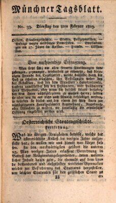 Münchener Tagblatt Dienstag 8. Februar 1803