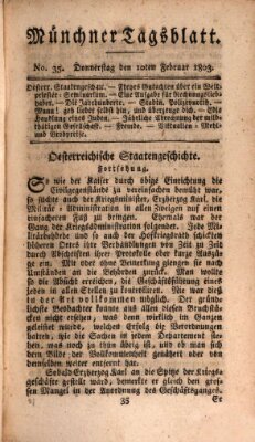 Münchener Tagblatt Donnerstag 10. Februar 1803