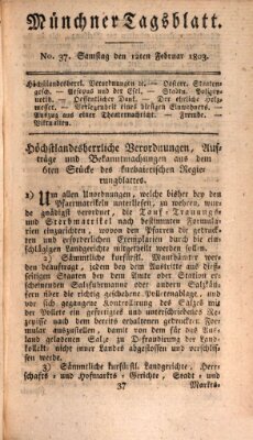 Münchener Tagblatt Samstag 12. Februar 1803