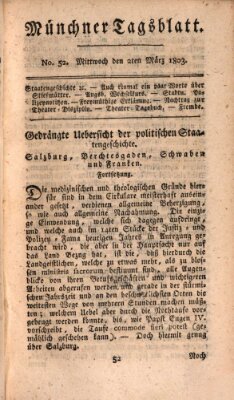 Münchener Tagblatt Mittwoch 2. März 1803