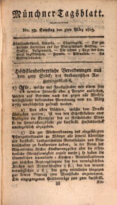 Münchener Tagblatt Samstag 5. März 1803