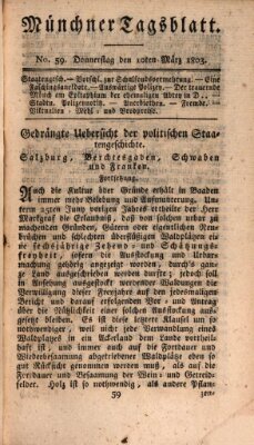 Münchener Tagblatt Donnerstag 10. März 1803