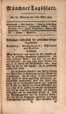 Münchener Tagblatt Mittwoch 16. März 1803