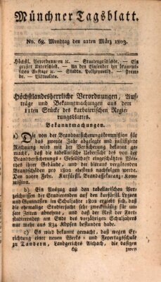 Münchener Tagblatt Montag 21. März 1803