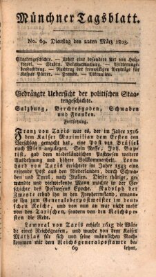 Münchener Tagblatt Dienstag 22. März 1803