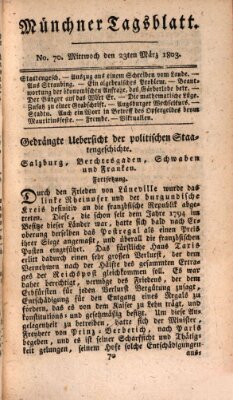 Münchener Tagblatt Mittwoch 23. März 1803