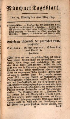 Münchener Tagblatt Montag 28. März 1803