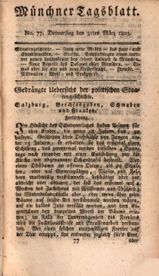 Münchener Tagblatt Donnerstag 31. März 1803