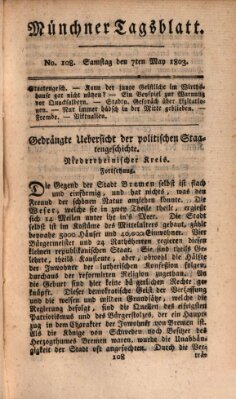 Münchener Tagblatt Samstag 7. Mai 1803