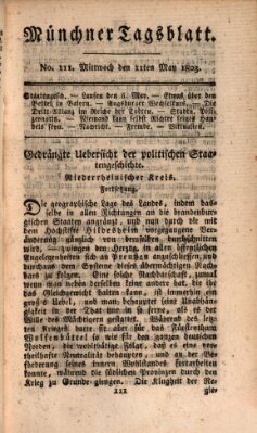 Münchener Tagblatt Mittwoch 11. Mai 1803