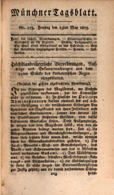 Münchener Tagblatt Freitag 13. Mai 1803