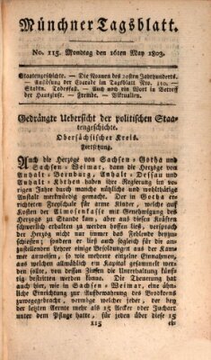 Münchener Tagblatt Montag 16. Mai 1803