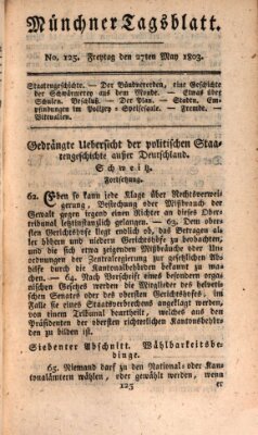 Münchener Tagblatt Freitag 27. Mai 1803