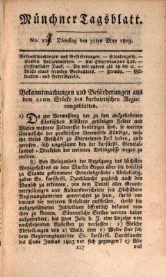 Münchener Tagblatt Dienstag 31. Mai 1803