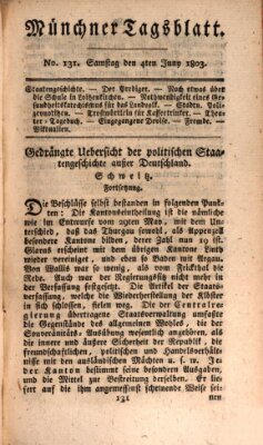 Münchener Tagblatt Samstag 4. Juni 1803