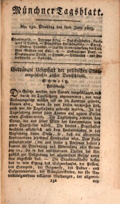 Münchener Tagblatt Montag 6. Juni 1803