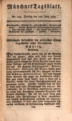 Münchener Tagblatt Dienstag 7. Juni 1803