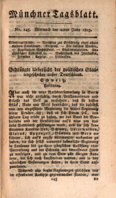 Münchener Tagblatt Mittwoch 22. Juni 1803