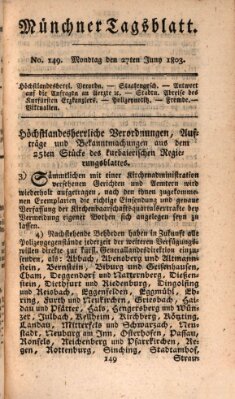 Münchener Tagblatt Montag 27. Juni 1803