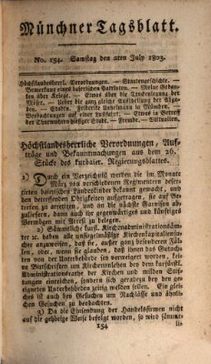 Münchener Tagblatt Samstag 2. Juli 1803