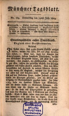 Münchener Tagblatt Donnerstag 14. Juli 1803