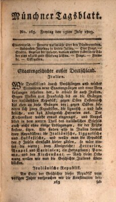 Münchener Tagblatt Freitag 15. Juli 1803