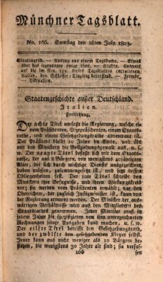 Münchener Tagblatt Samstag 16. Juli 1803