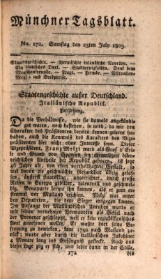 Münchener Tagblatt Samstag 23. Juli 1803