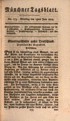 Münchener Tagblatt Montag 25. Juli 1803