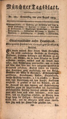 Münchener Tagblatt Donnerstag 4. August 1803