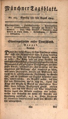 Münchener Tagblatt Samstag 6. August 1803