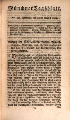 Münchener Tagblatt Montag 22. August 1803