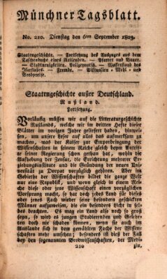 Münchener Tagblatt Dienstag 6. September 1803