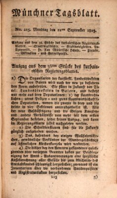 Münchener Tagblatt Montag 12. September 1803