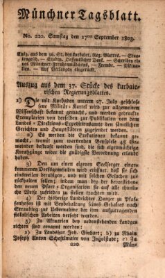 Münchener Tagblatt Samstag 17. September 1803