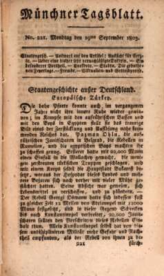 Münchener Tagblatt Montag 19. September 1803