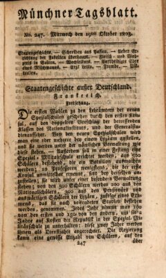 Münchener Tagblatt Mittwoch 19. Oktober 1803