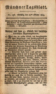 Münchener Tagblatt Samstag 29. Oktober 1803