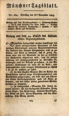 Münchener Tagblatt Dienstag 8. November 1803