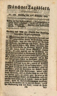 Münchener Tagblatt Samstag 12. November 1803