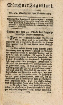 Münchener Tagblatt Samstag 19. November 1803