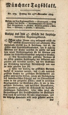 Münchener Tagblatt Freitag 25. November 1803