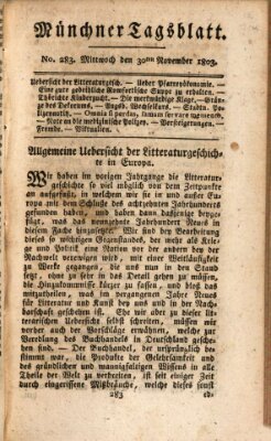 Münchener Tagblatt Mittwoch 30. November 1803