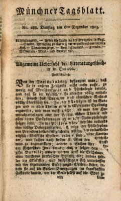 Münchener Tagblatt Dienstag 6. Dezember 1803