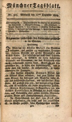 Münchener Tagblatt Mittwoch 21. Dezember 1803