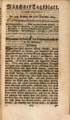 Münchener Tagblatt Freitag 23. Dezember 1803