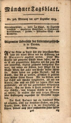 Münchener Tagblatt Mittwoch 28. Dezember 1803