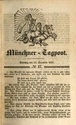 Münchener Tagpost (Münchener Morgenblatt) Sonntag 24. Dezember 1837