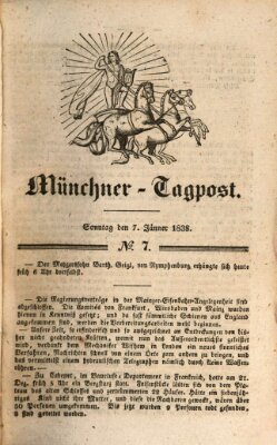 Münchener Tagpost (Münchener Morgenblatt) Sonntag 7. Januar 1838